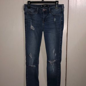 Hollister dark wash ripped jeans